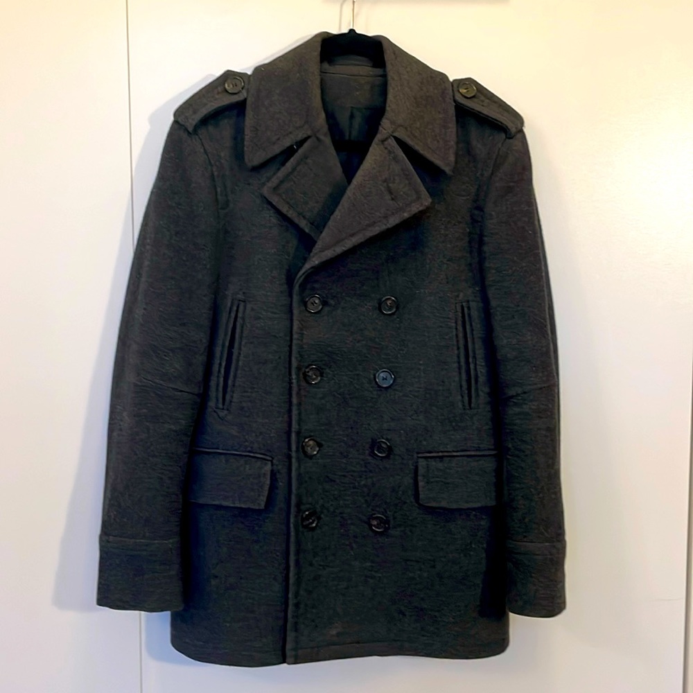 Melchior PARIS Mens 100% Wool Designer Coat Size S